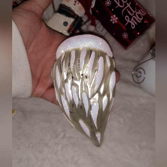 Vintage MIA Glass Christmas Ornament Crescent Moon Figural Santa Made in Poland - Picture 3 of 10